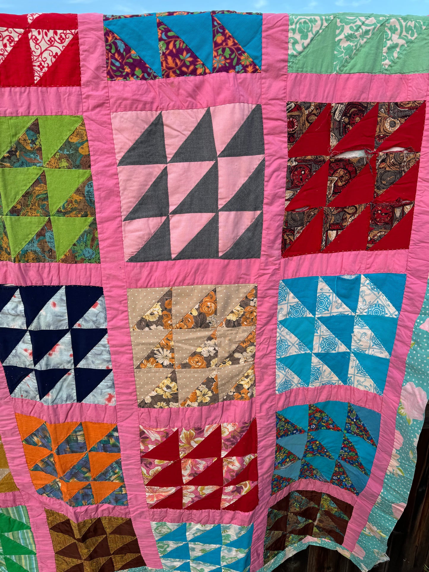 Custom Quilt Jacket - Bright 9 Patch