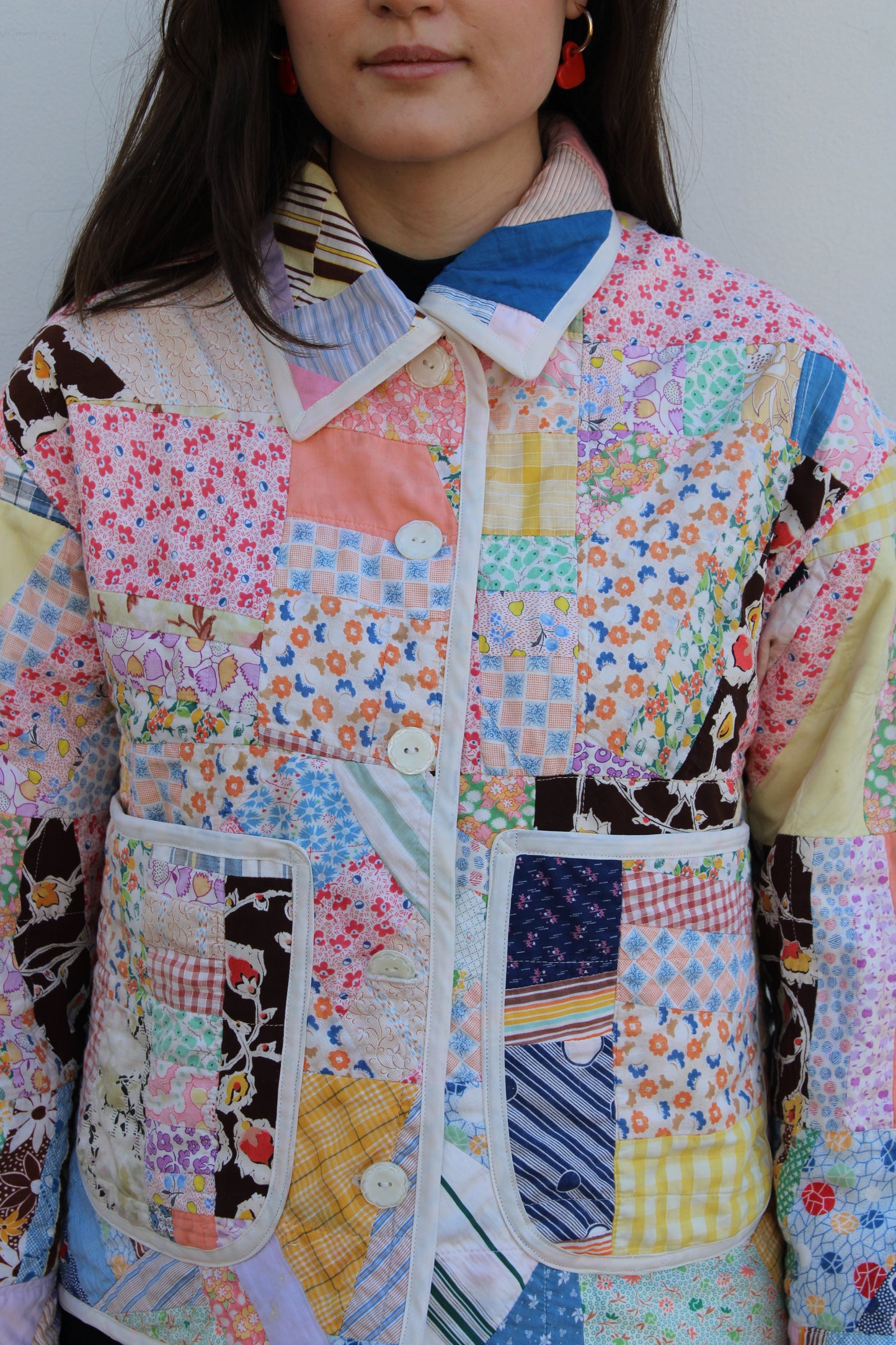 Patchwork Feedsack Quilt Jacket (S-L)