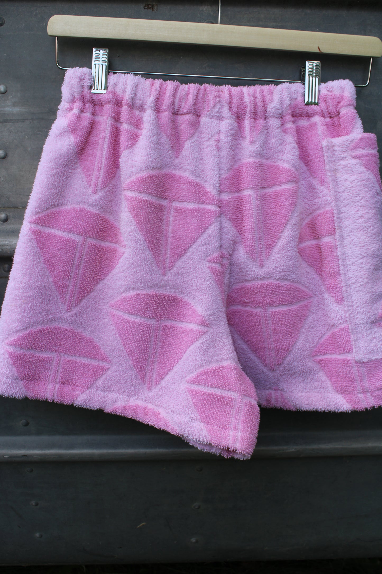 Towel Shorts - Pink Sailboats (XS/S)