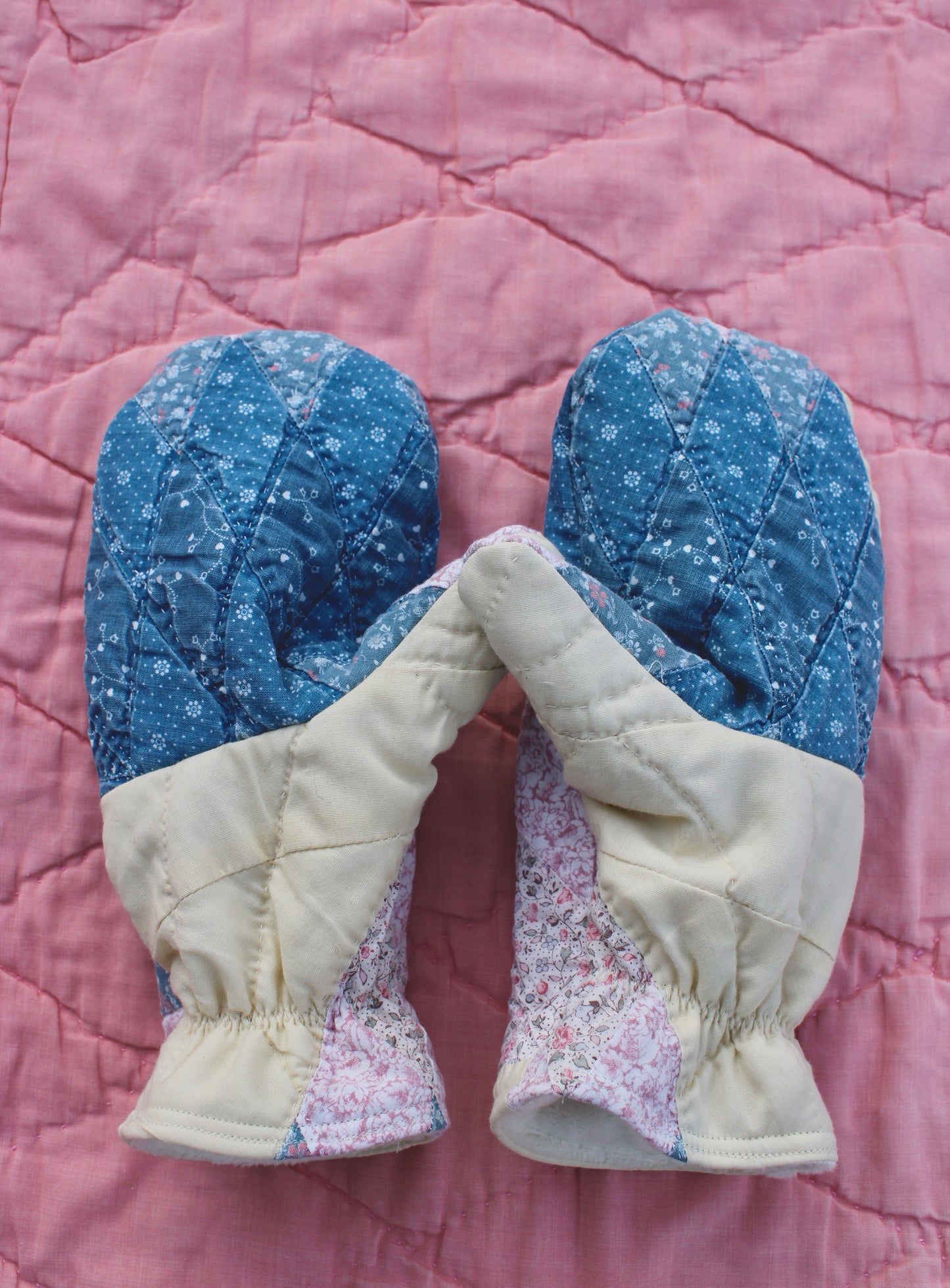 Vintage Patchwork Quilt Mittens #2