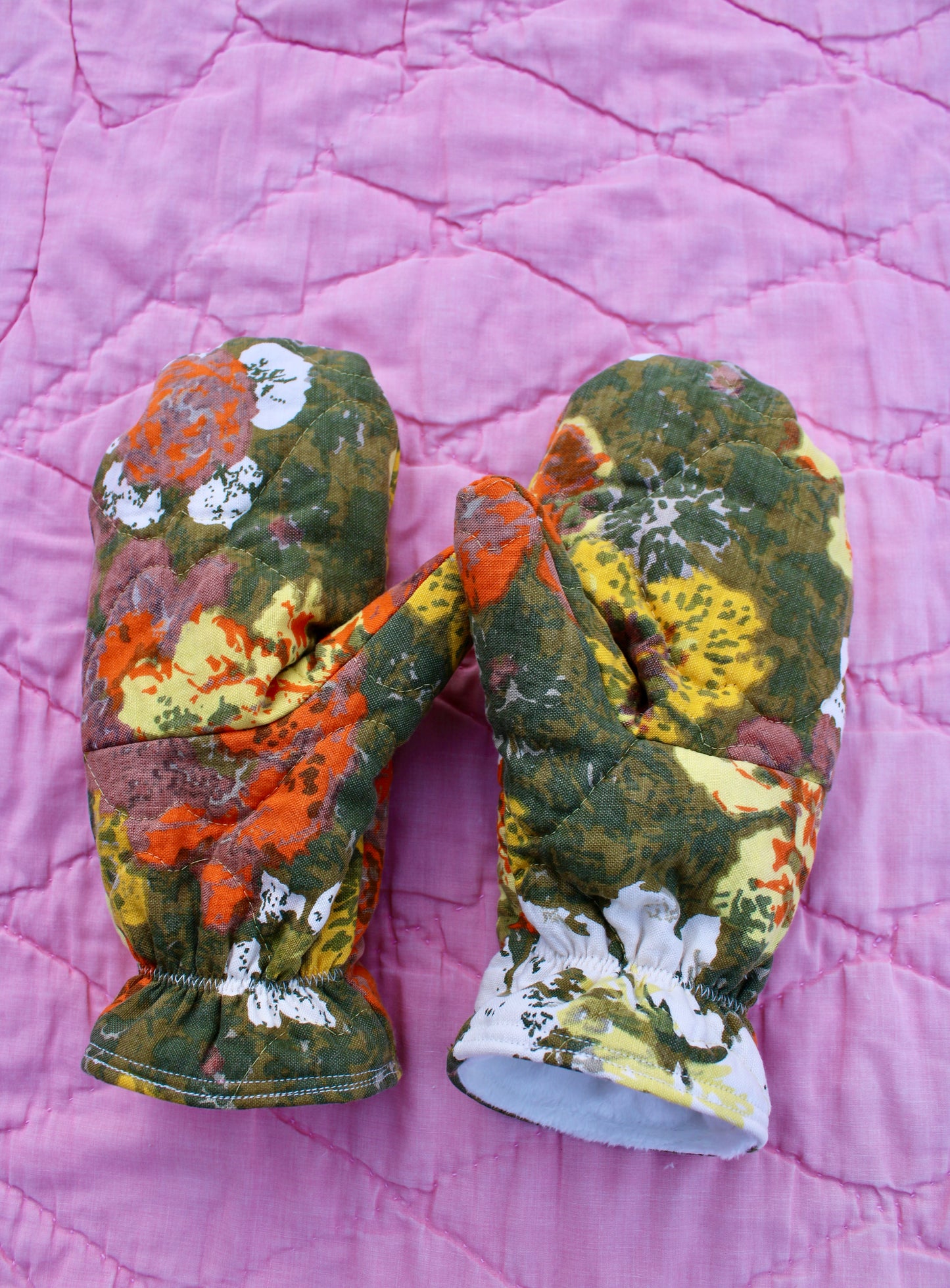 Vintage Patchwork Quilt Mittens #4