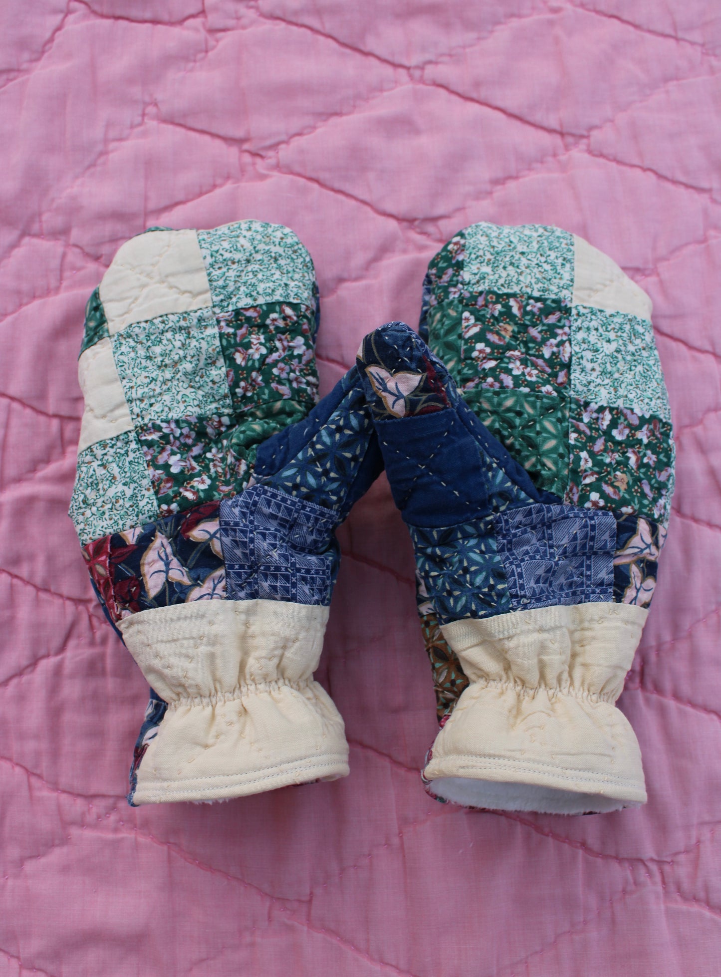 Vintage Patchwork Quilt Mittens #6