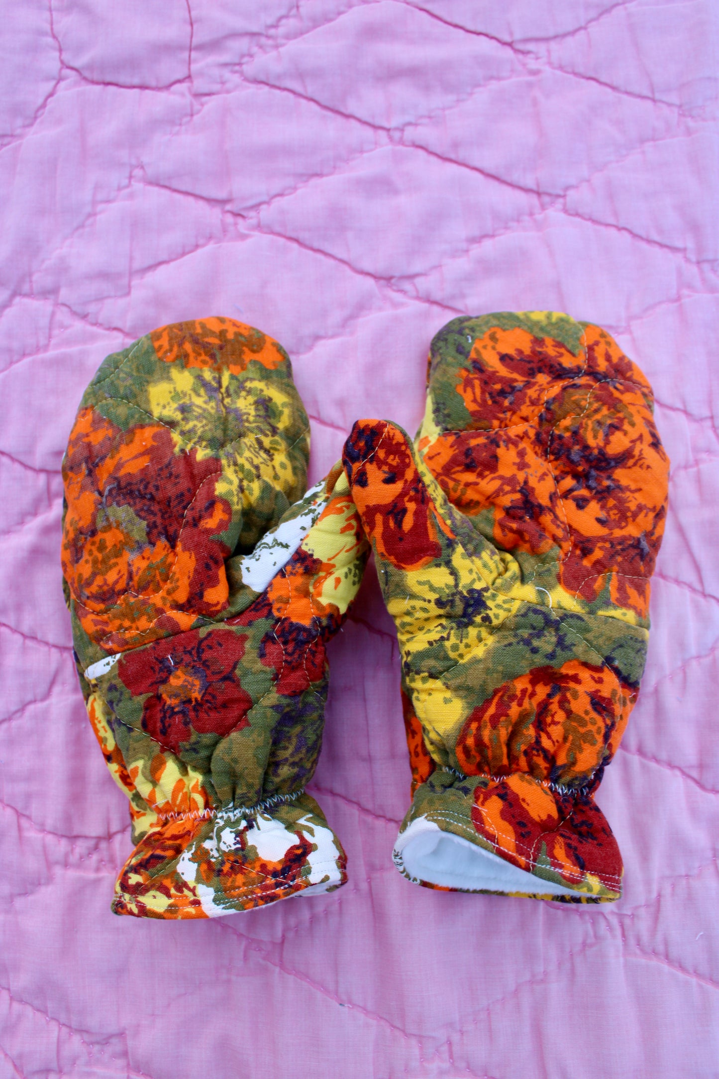 Vintage Patchwork Quilt Mittens #10