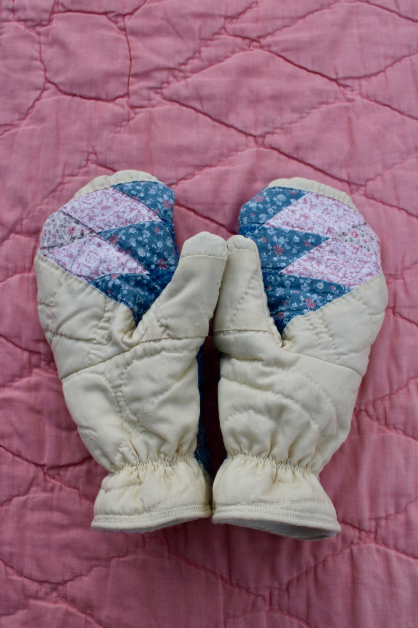Vintage Patchwork Quilt Mittens #35
