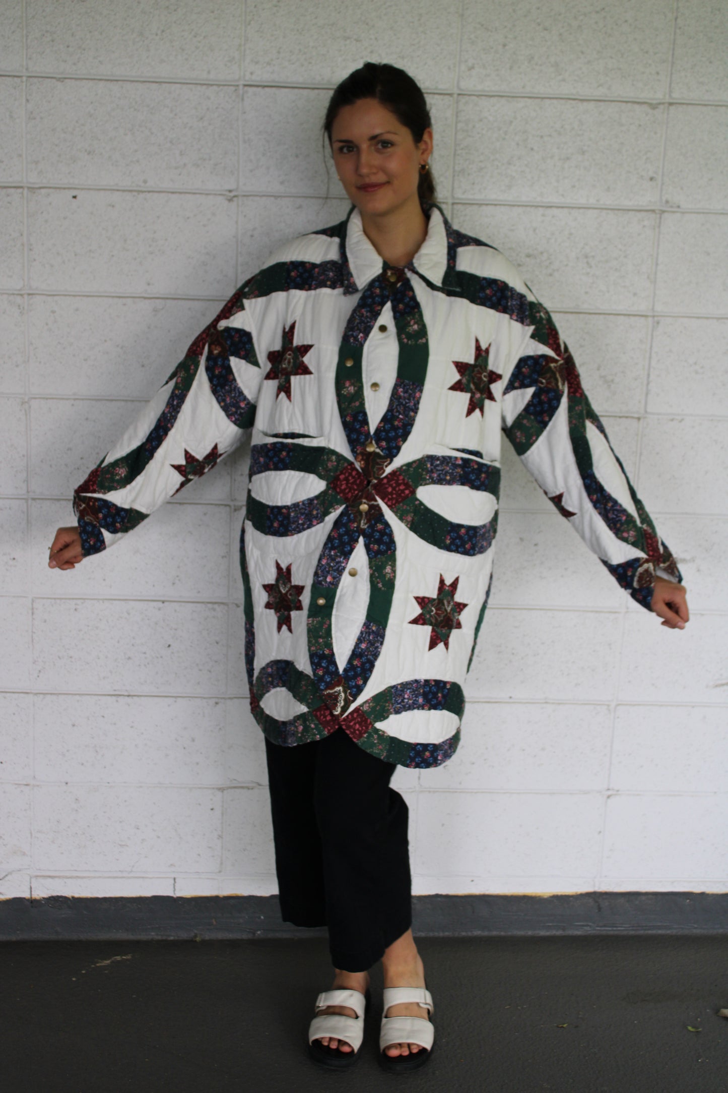 Vintage Quilt Jacket - Forest Green Wedding Ring (XL/XXL)