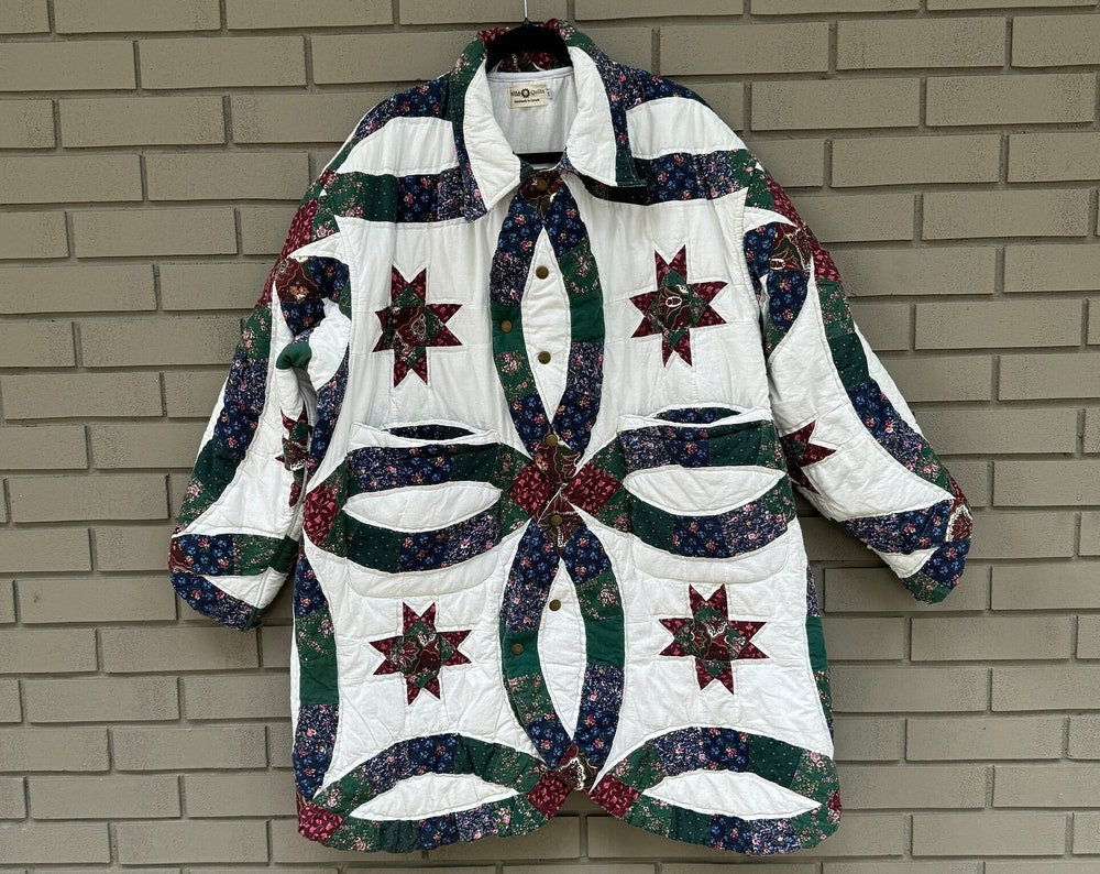 Vintage Quilt Jacket - Forest Green Wedding Ring (XL/XXL)