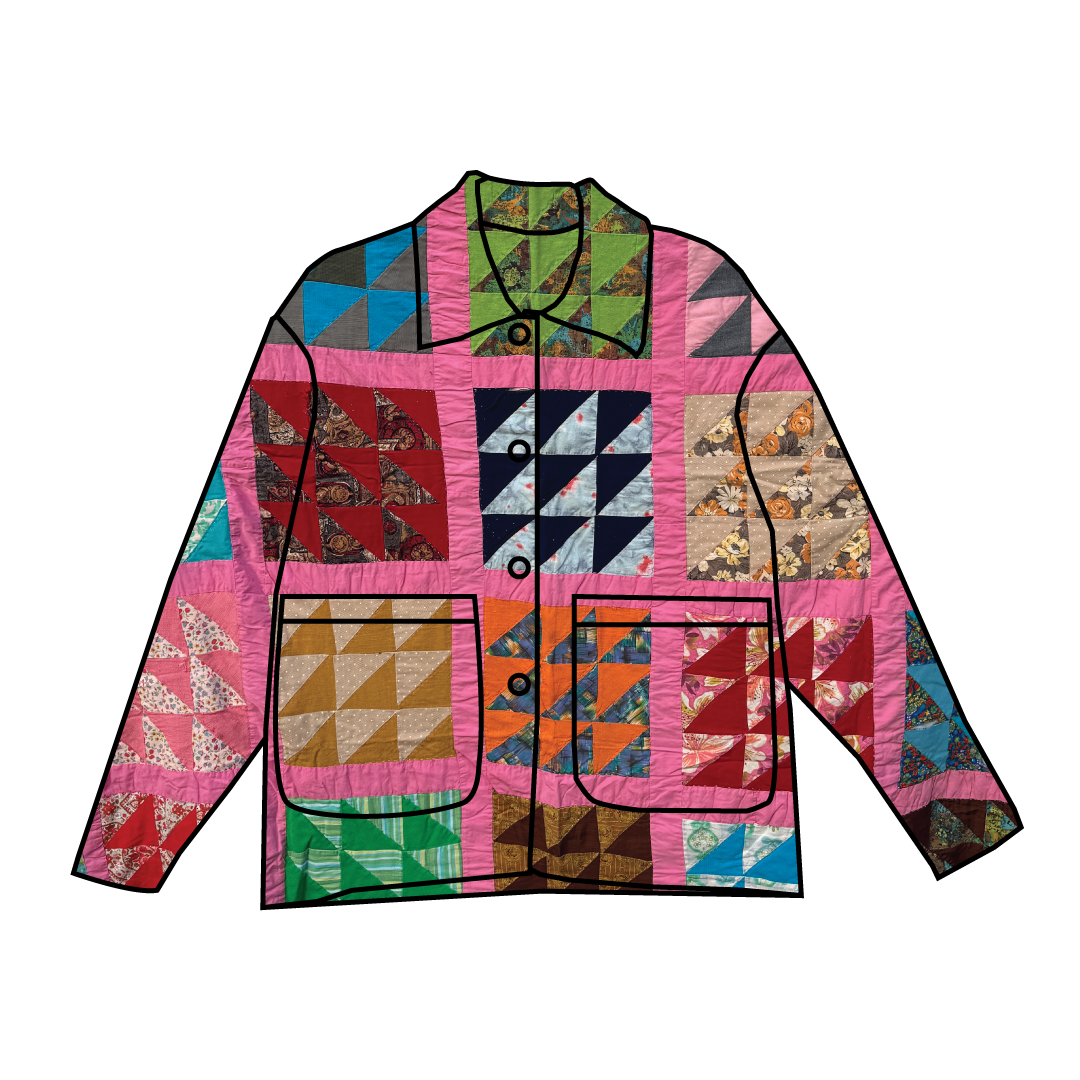 Custom Quilt Jacket - Bright 9 Patch