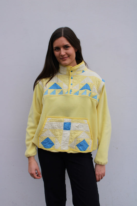 Antique Yellow Quilt Pullover (XL)