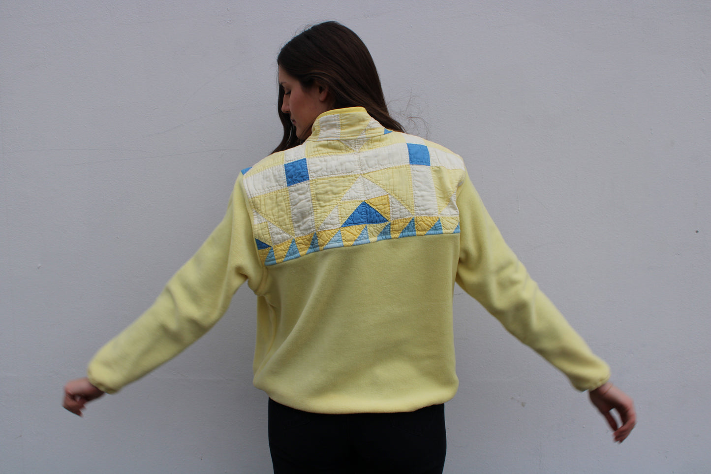 Antique Yellow Quilt Pullover (XL)