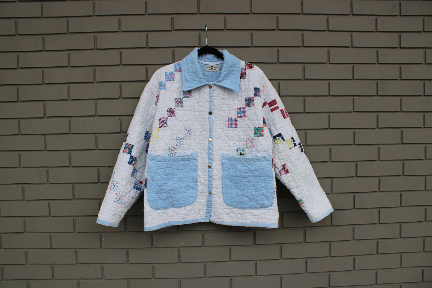 Blue Square Quilt Jacket  (S-L)