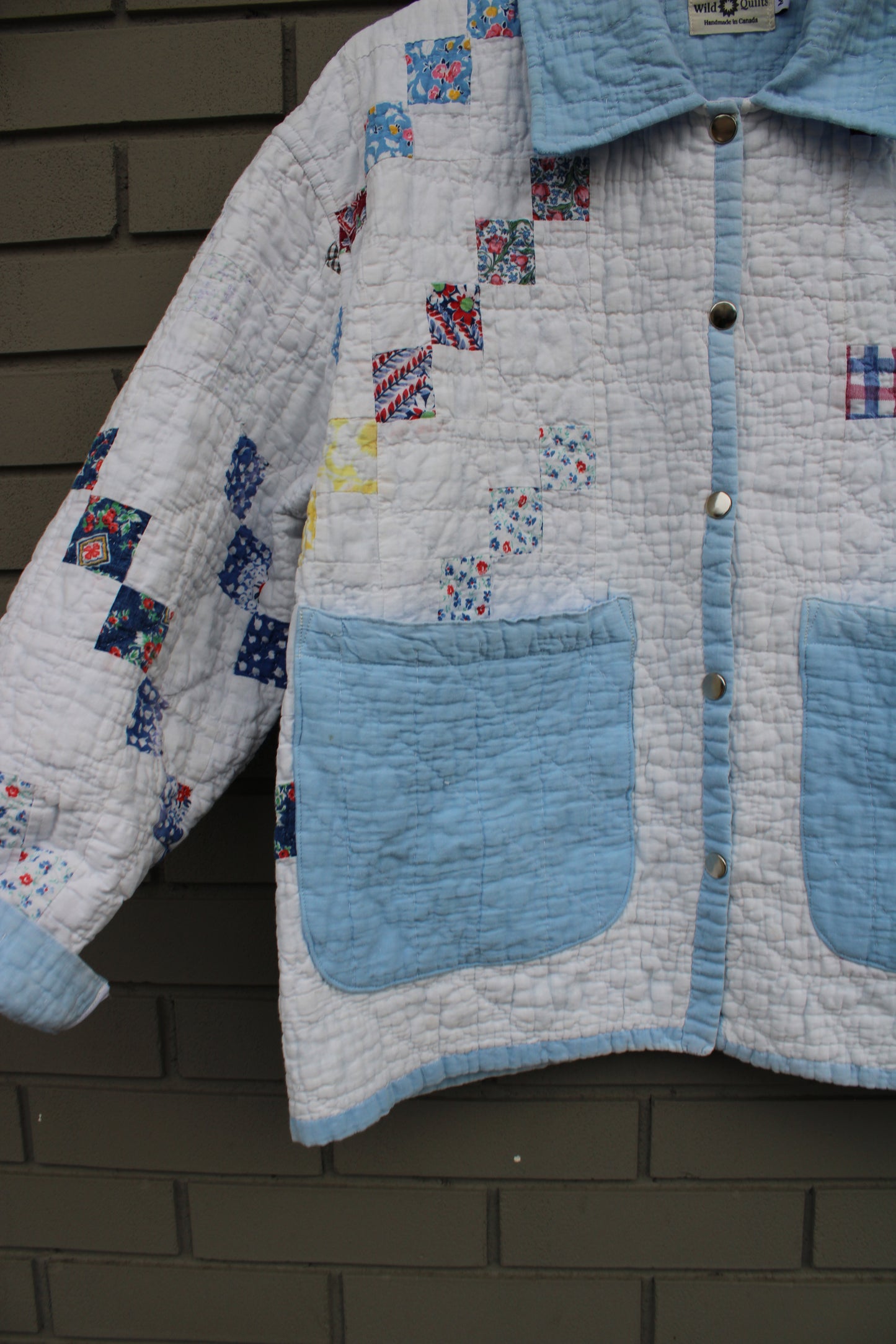 Blue Square Quilt Jacket  (S-L)