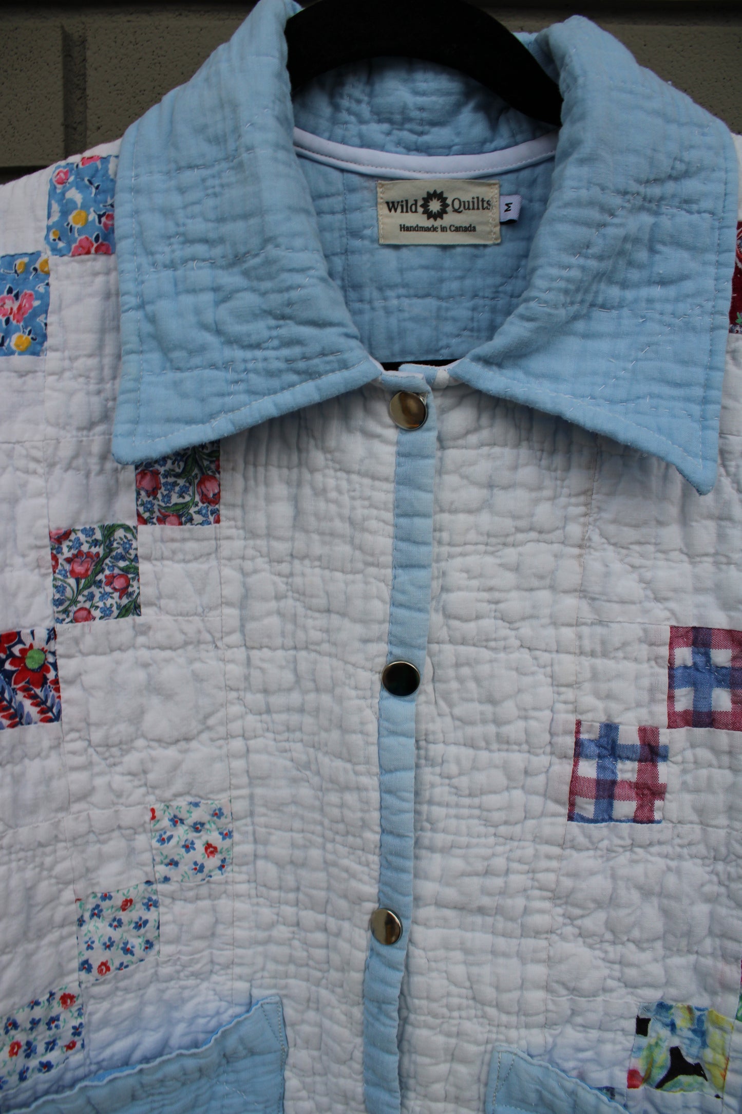 Blue Square Quilt Jacket  (S-L)