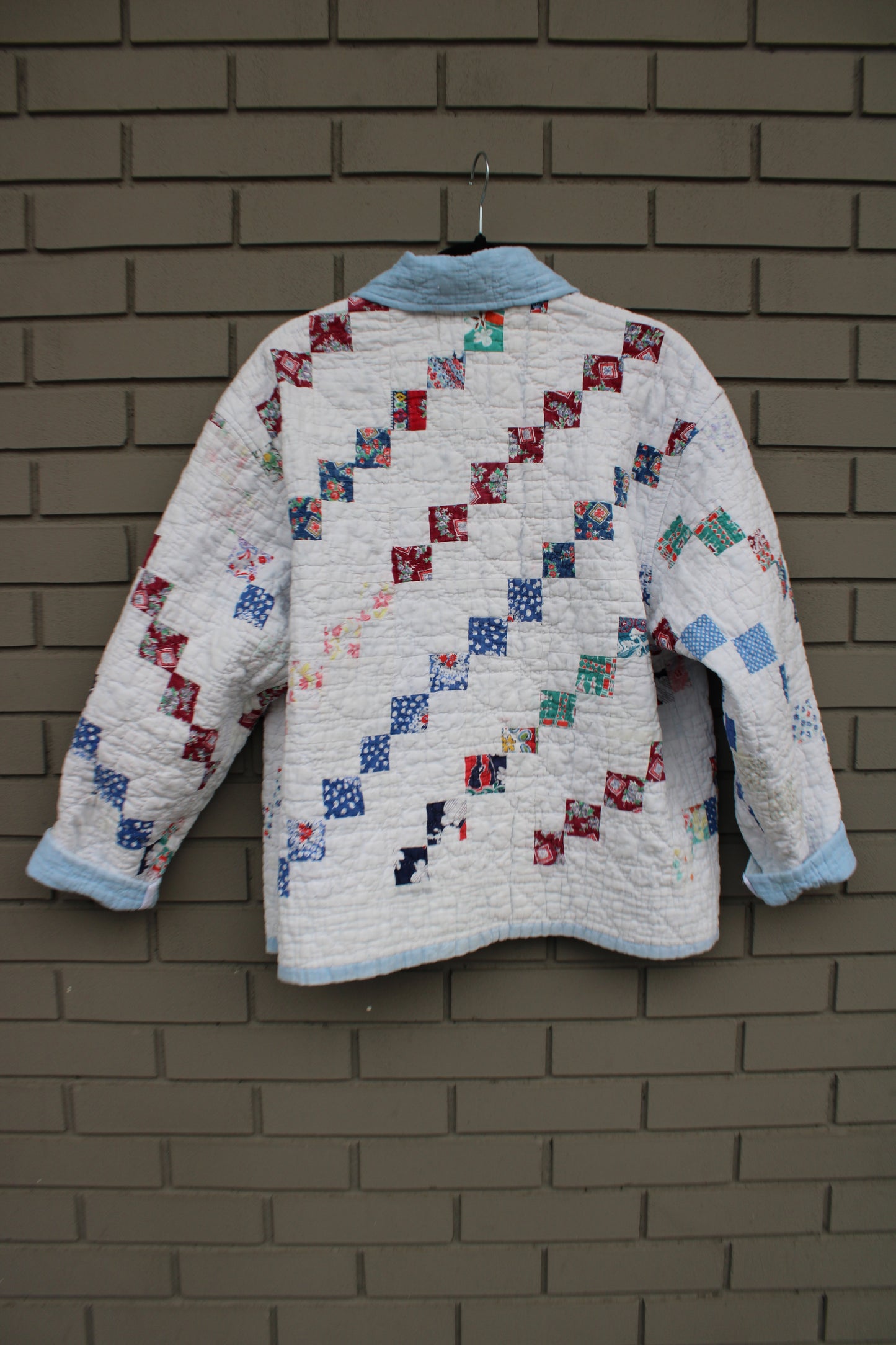 Blue Square Quilt Jacket  (S-L)