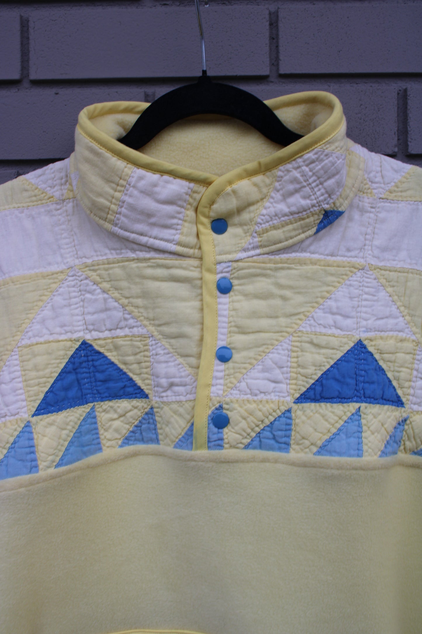 Antique Yellow Quilt Pullover (XL)