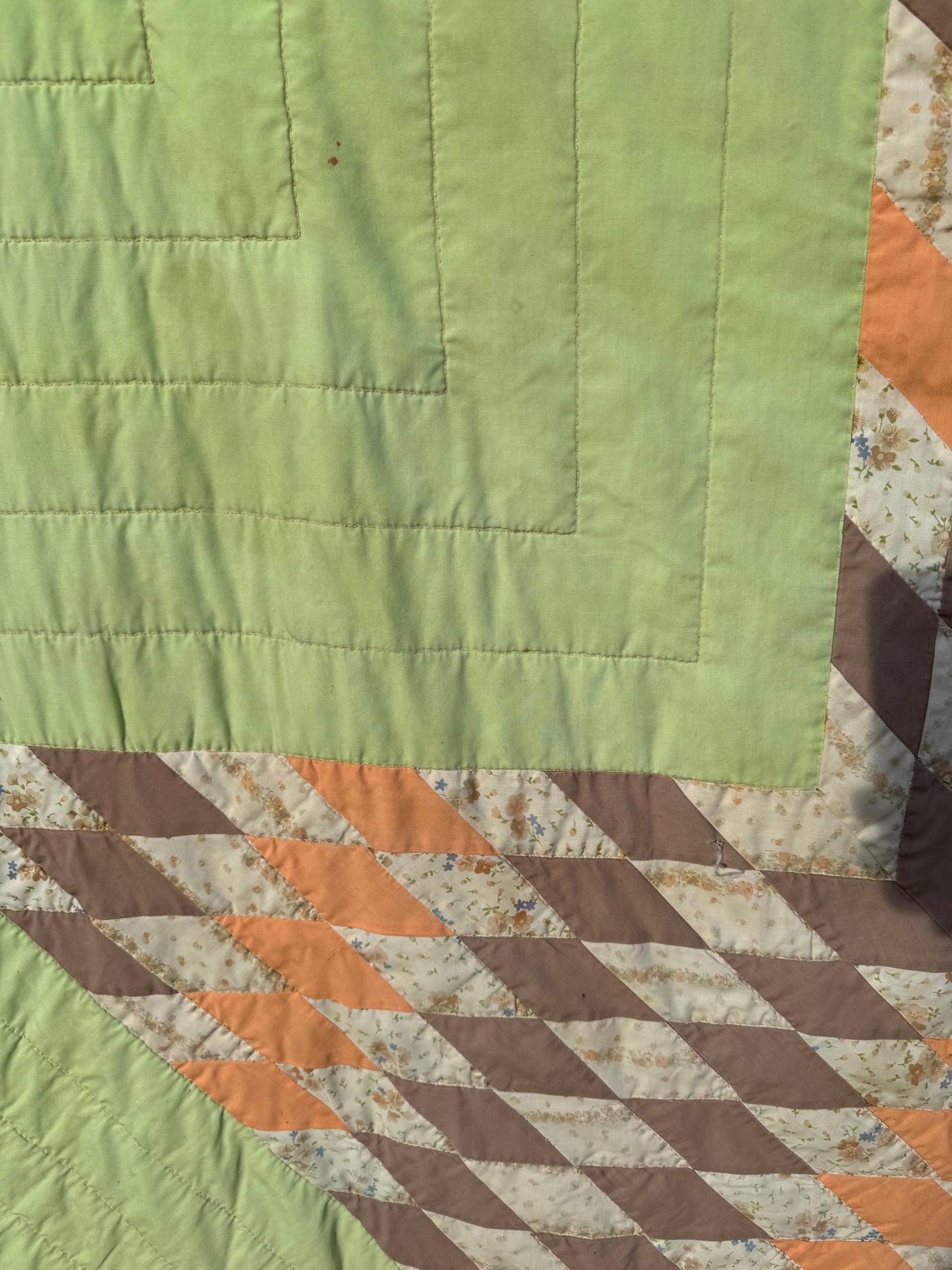 Custom Quilt Jacket - Green Prairie Star