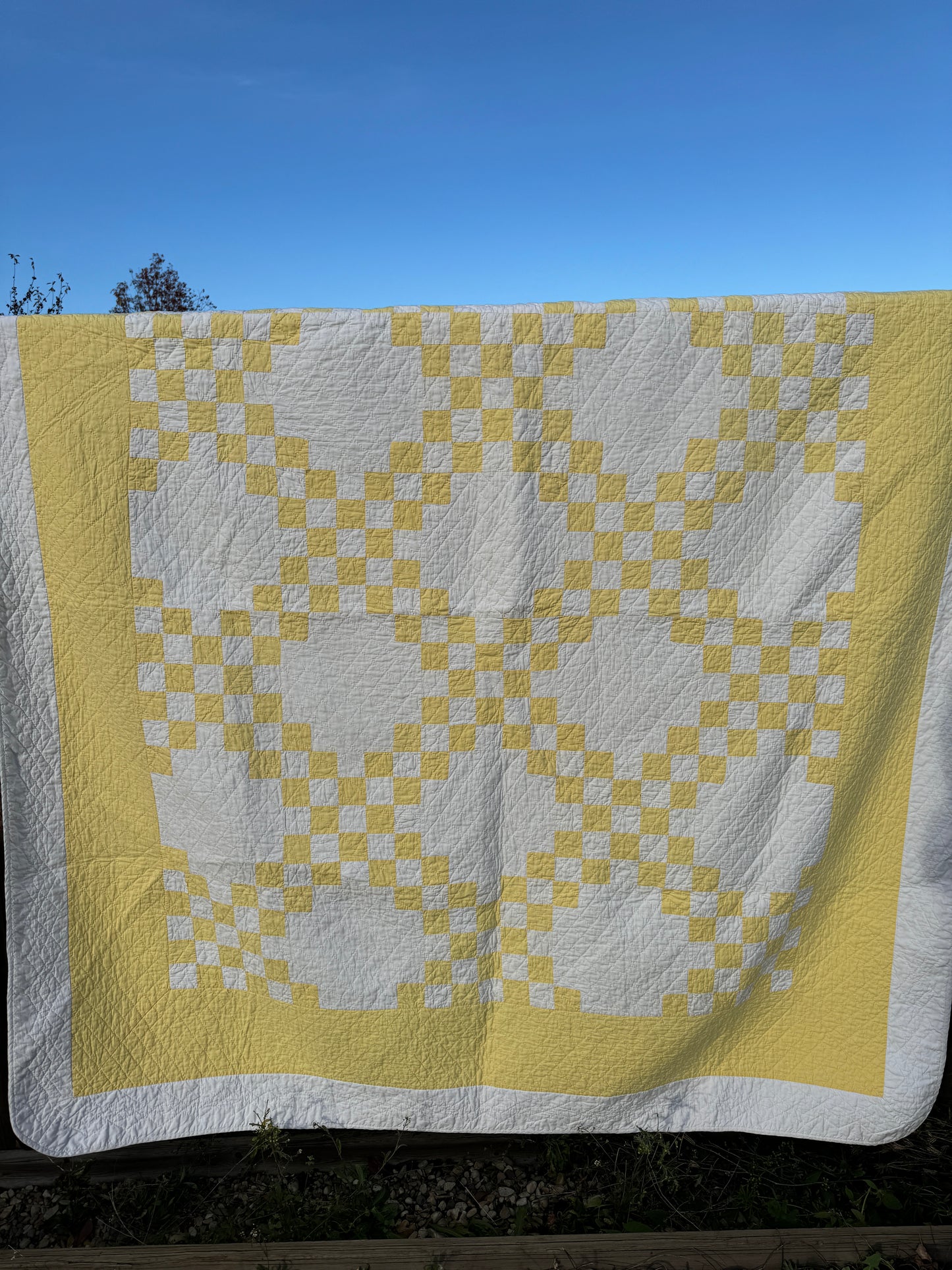 Custom Quilt Jacket - Yellow Irish Chain