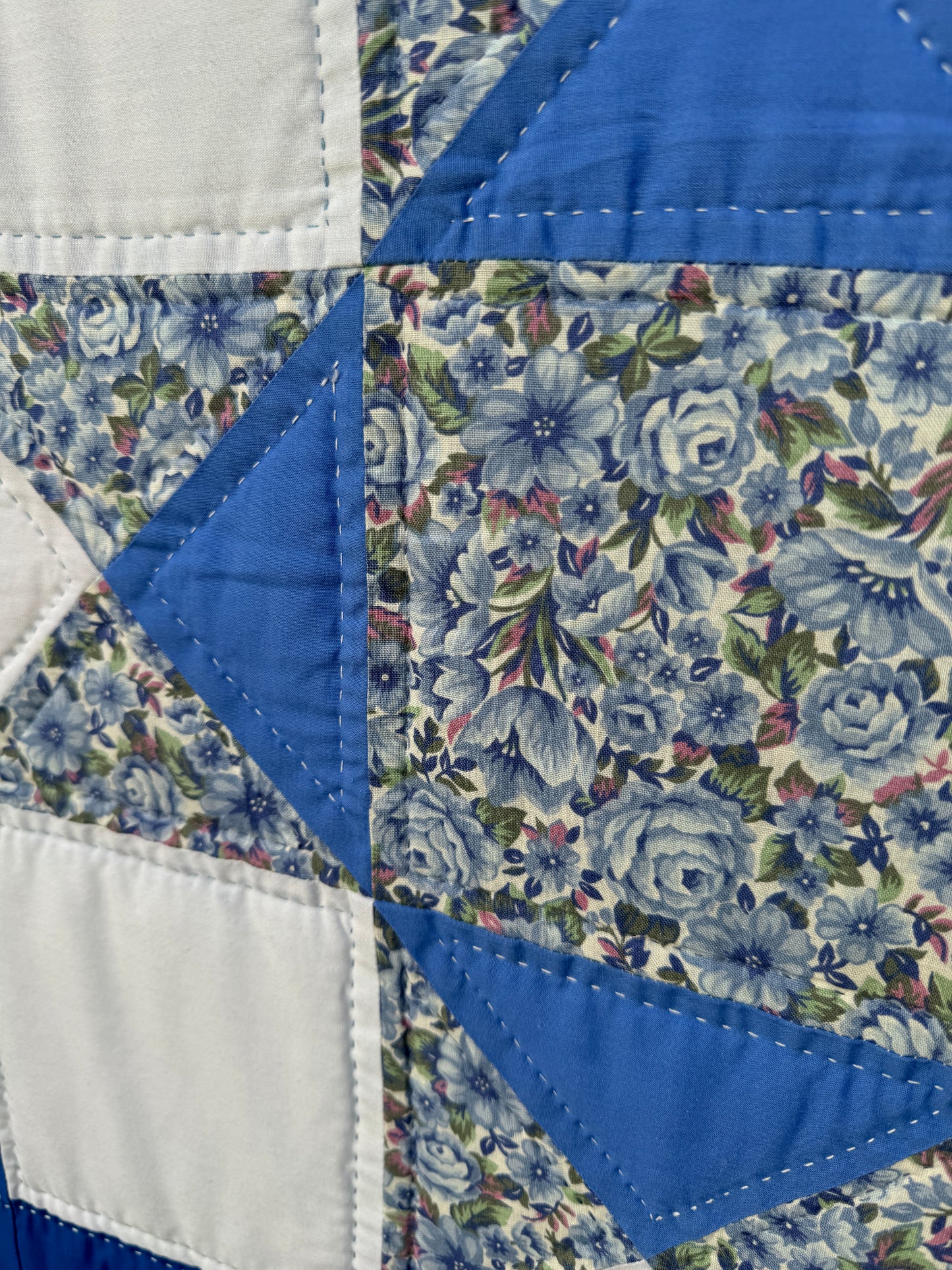 Custom Quilt Jacket - Blue Sawtooth Stars