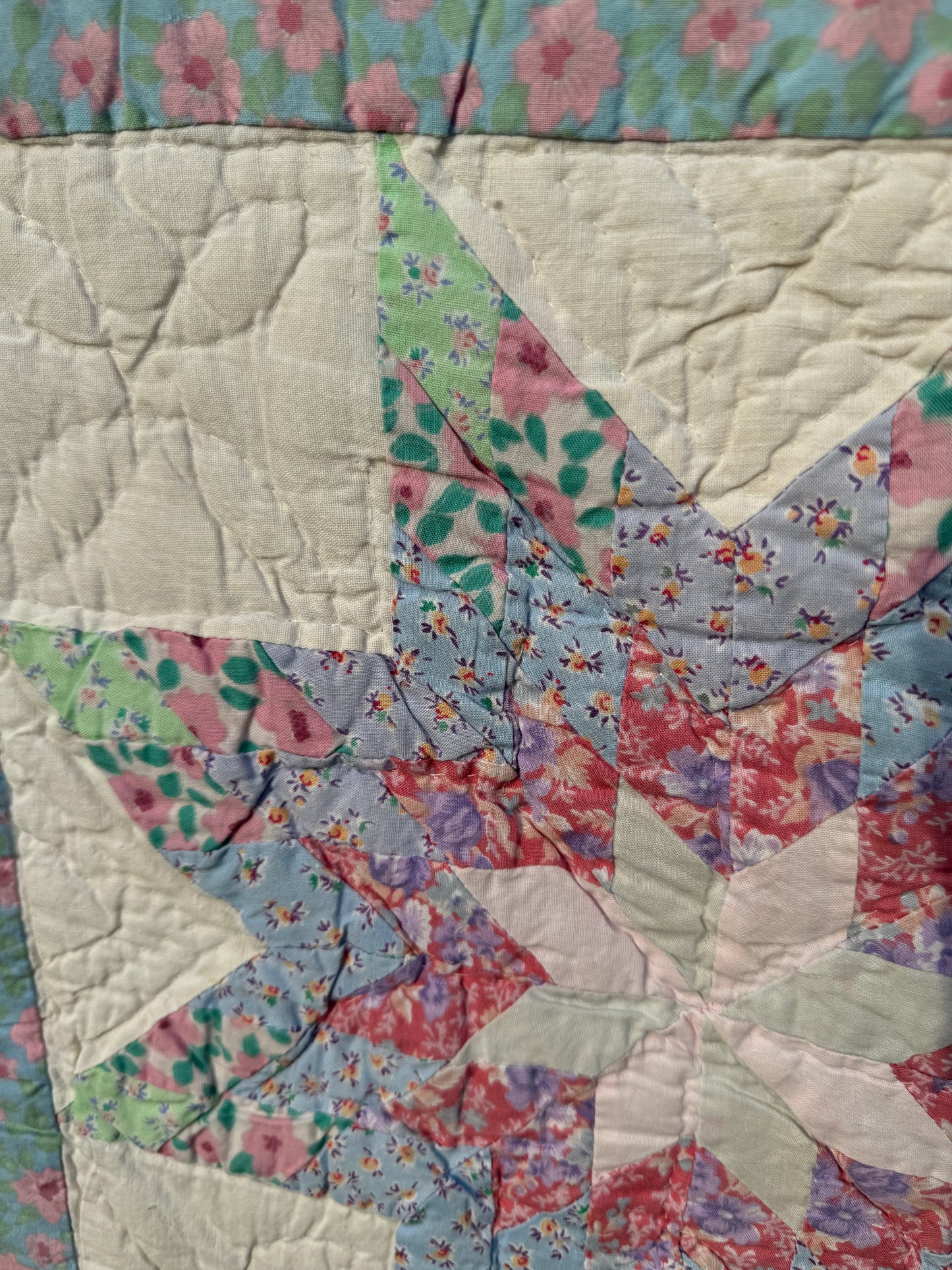 Custom Quilt Jacket - Pink anf Green Stars