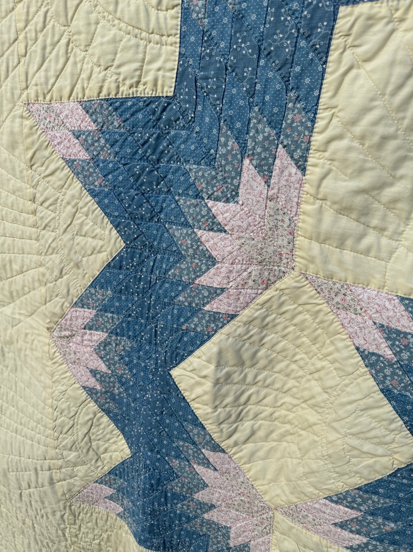 Custom Quilt Jacket - Double Yellow and Blue Prairie Star