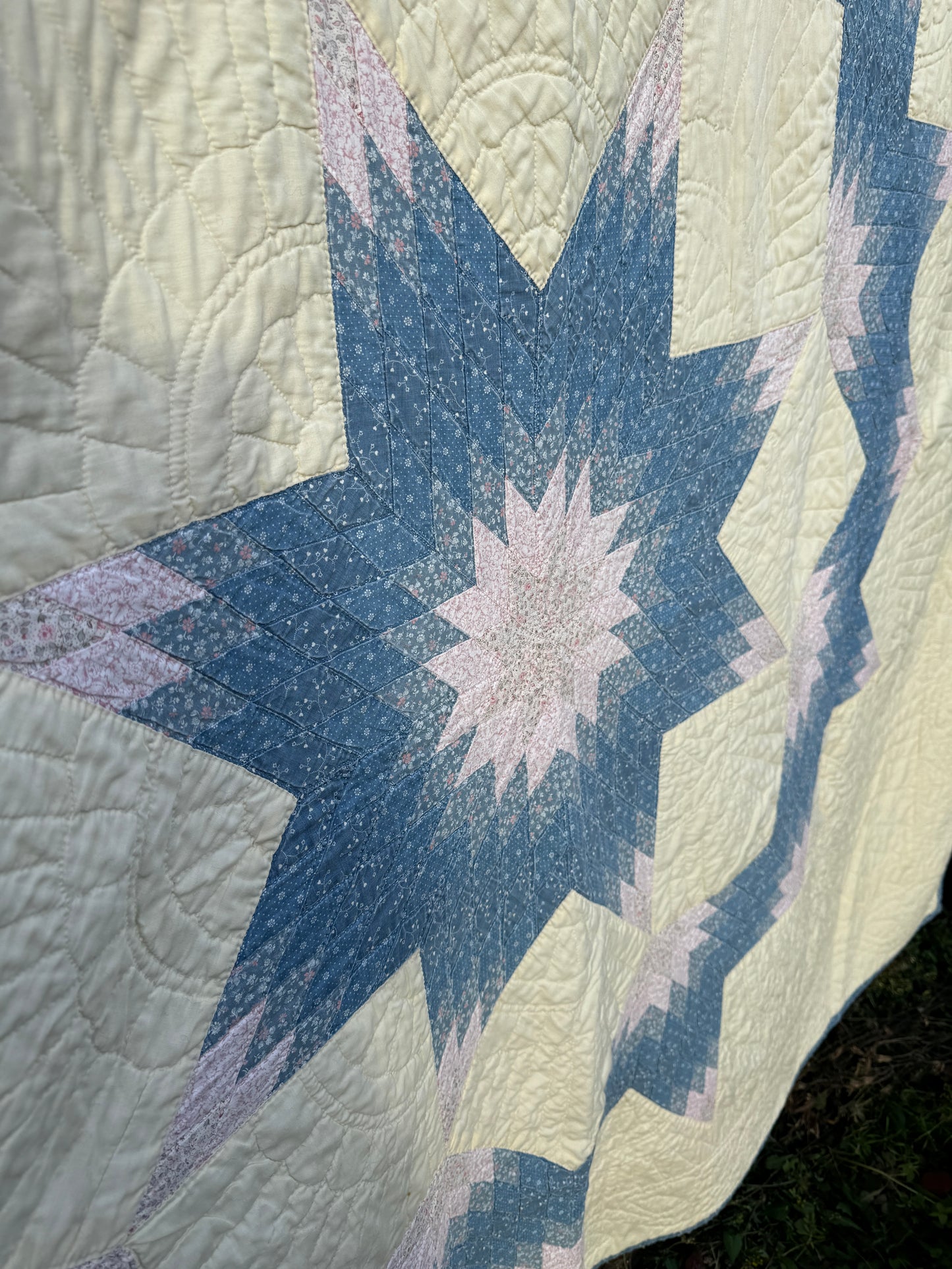 Custom Quilt Jacket - Double Yellow and Blue Prairie Star