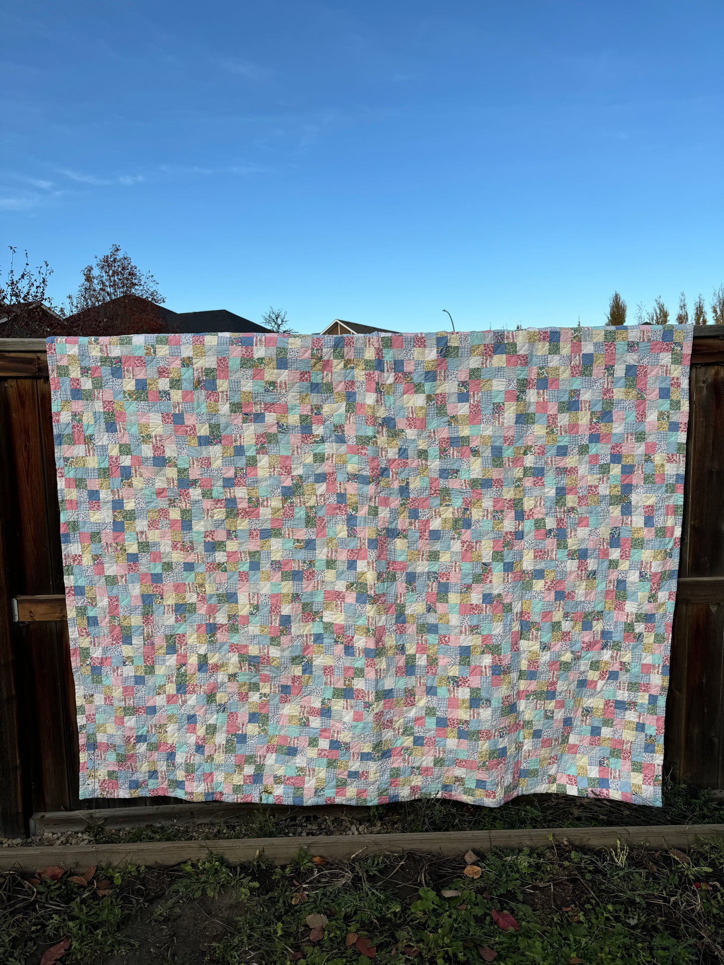 Custom Quilt Jacket - Pastel Postage Stamp