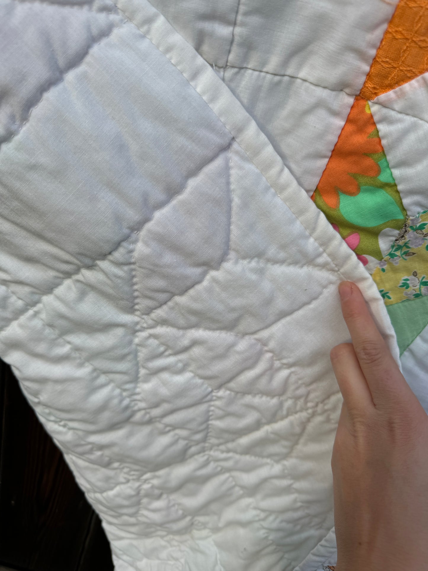 Custom Quilt Jacket - Green Pastel Feedsacks