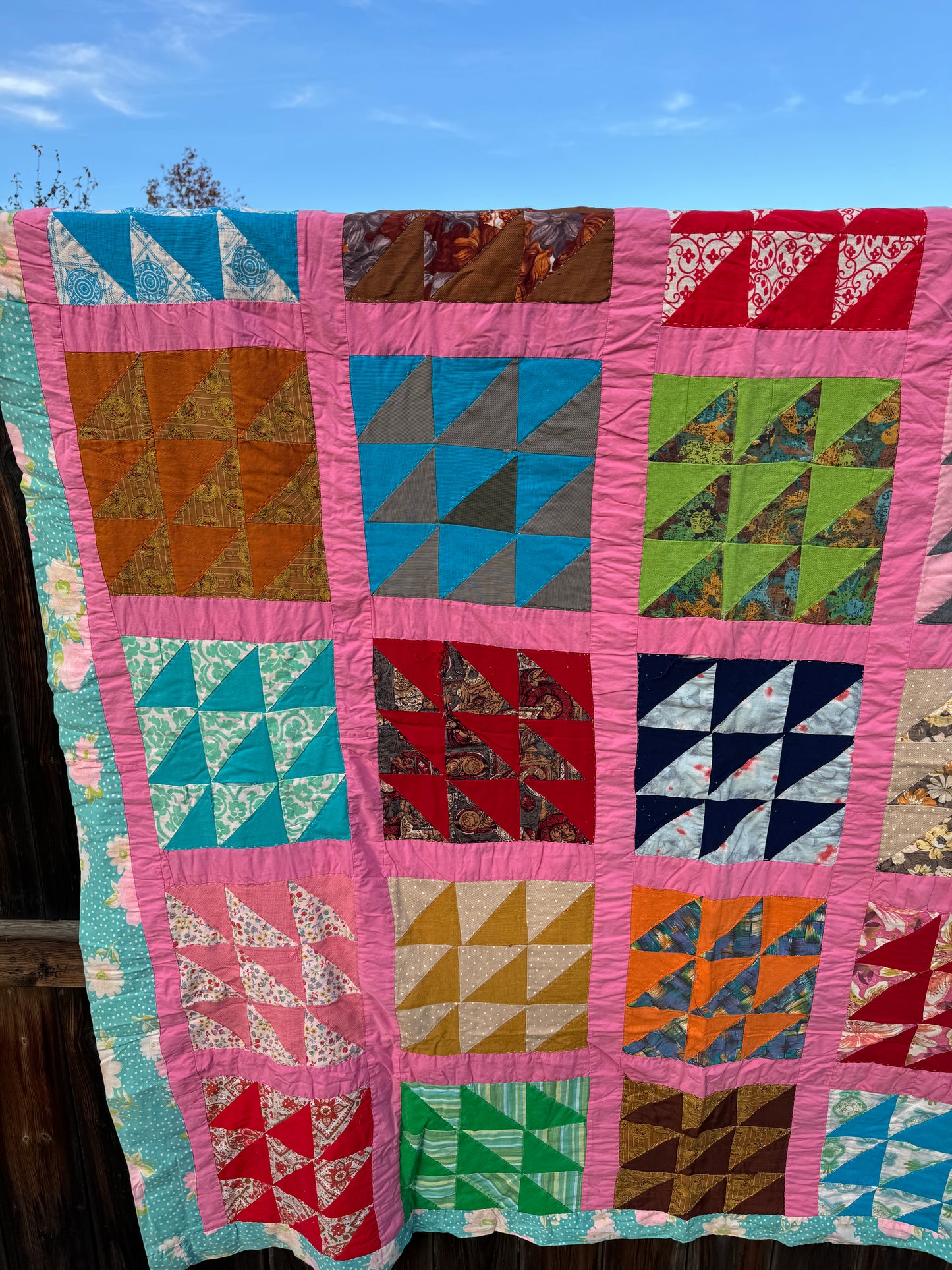 Custom Quilt Jacket - Bright 9 Patch