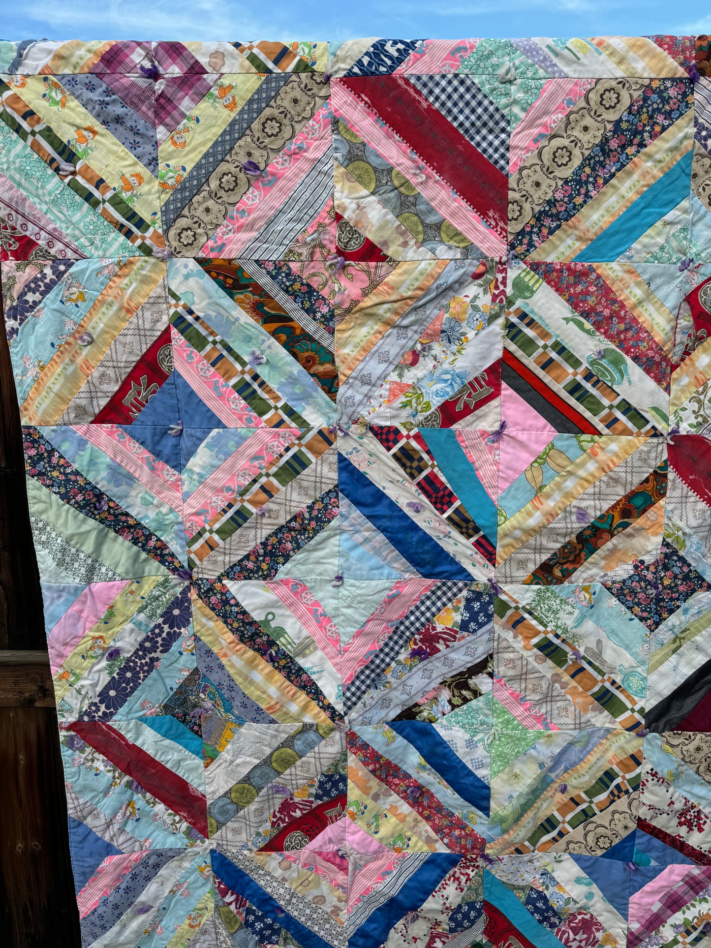 Custom Quilt Jacket - Rainbow String Quilt