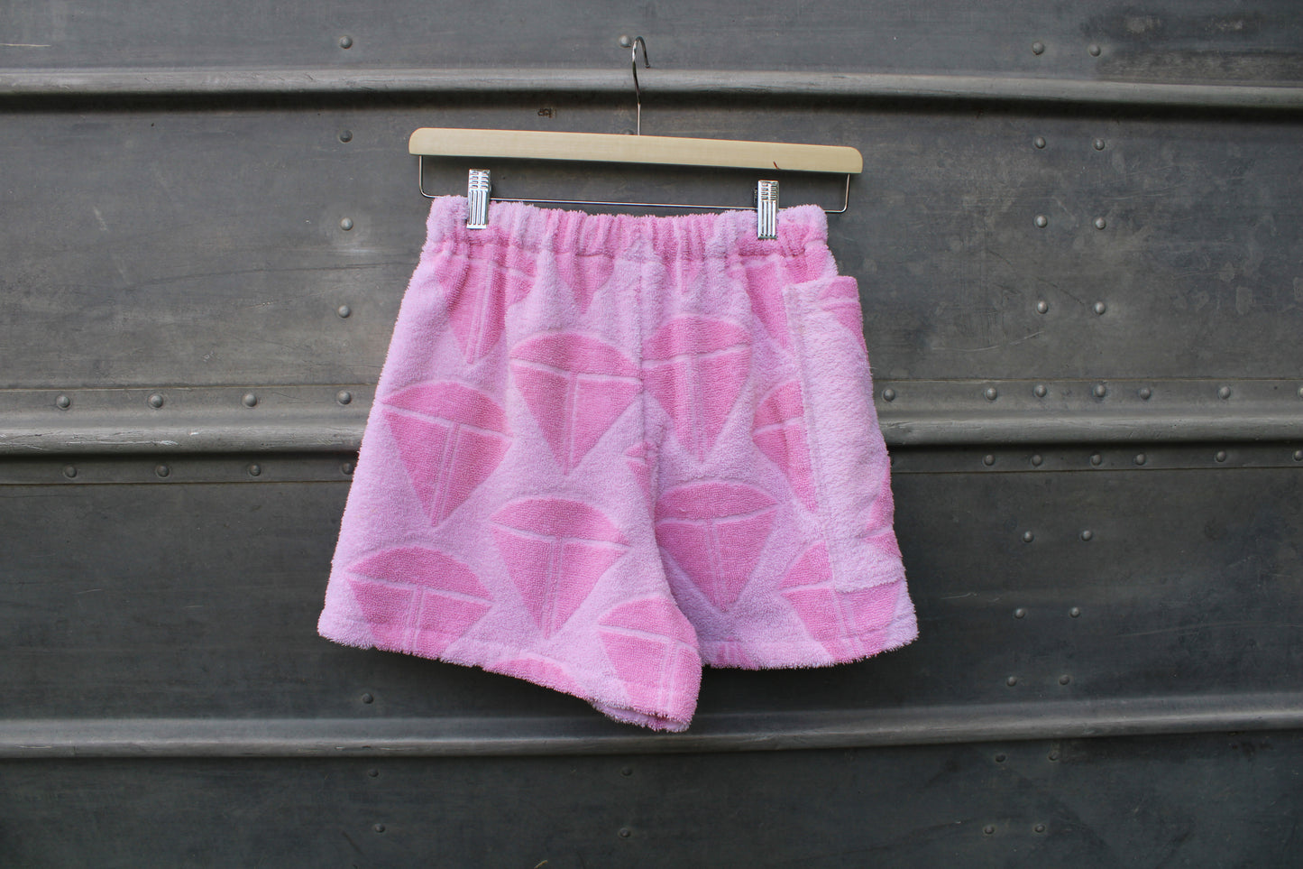 Towel Shorts - Pink Sailboats (XS/S)