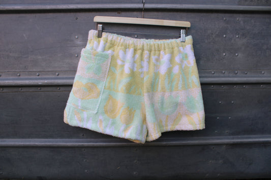 Towel Shorts - Pastel Flowers (M)