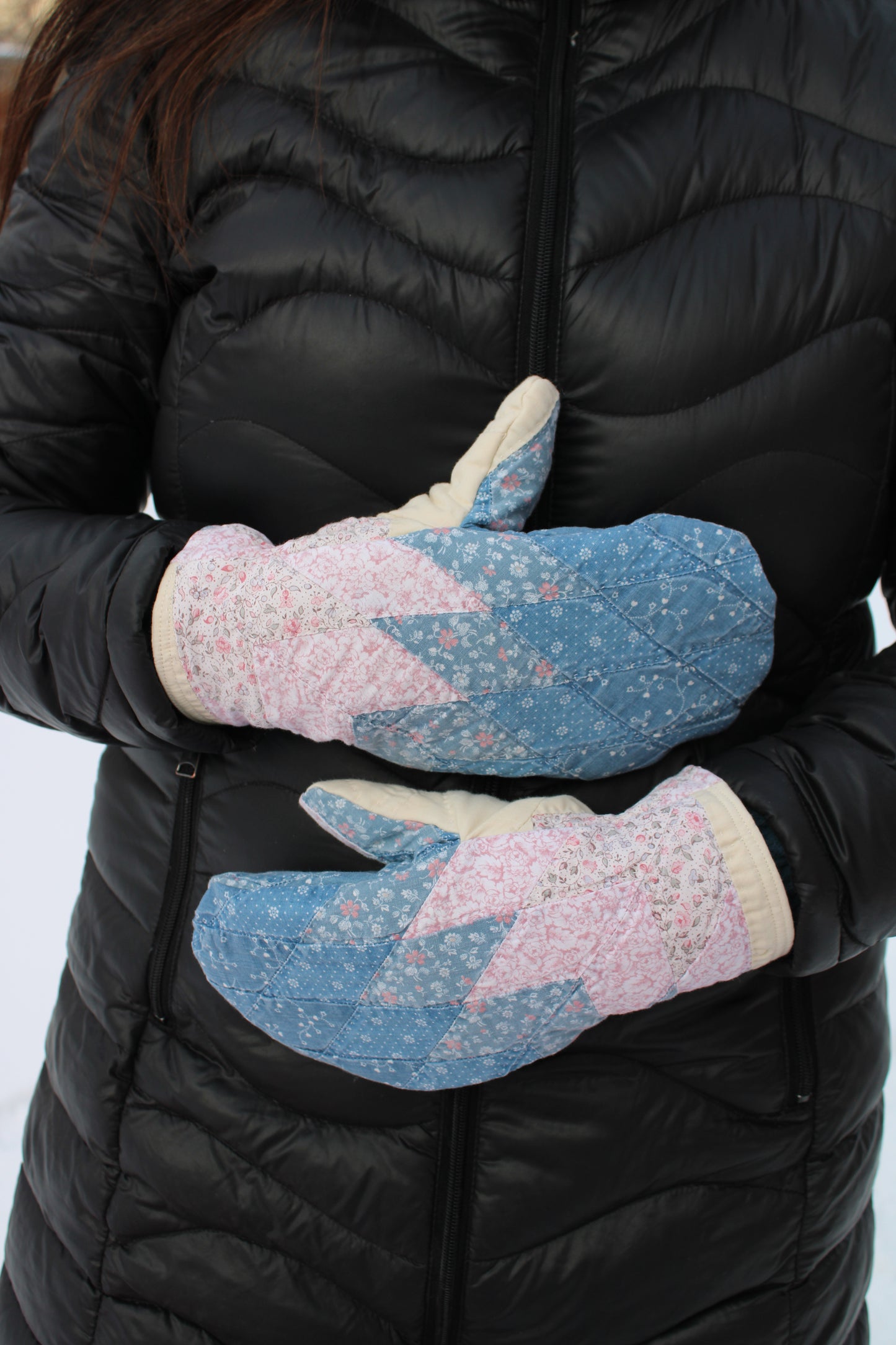 Vintage Patchwork Quilt Mittens #2
