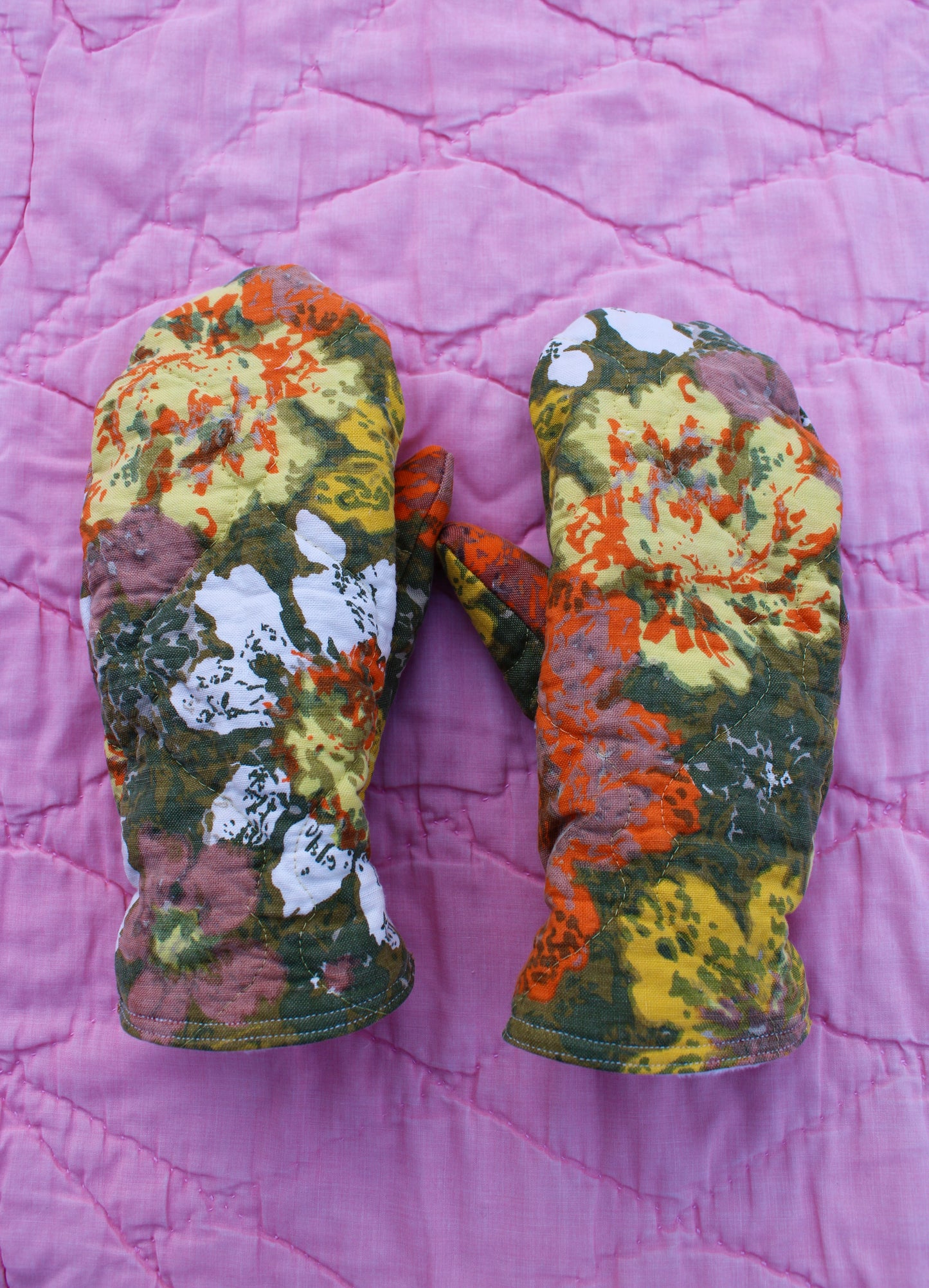 Vintage Patchwork Quilt Mittens #4