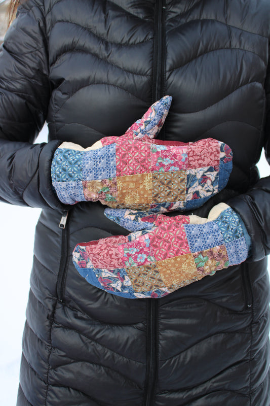 Vintage Patchwork Quilt Mittens #5