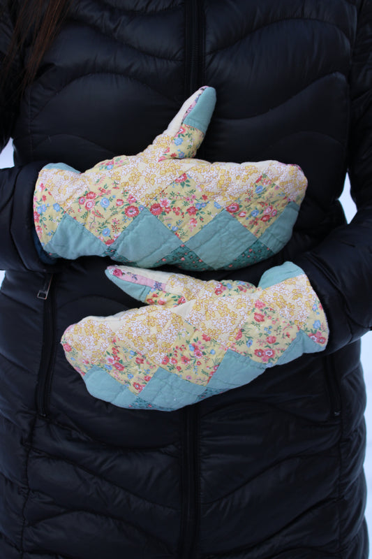 Vintage Patchwork Quilt Mittens #7