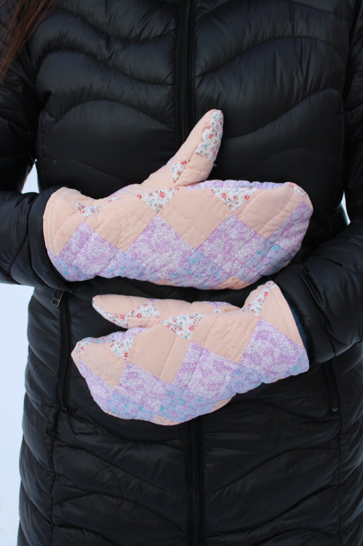 Vintage Patchwork Quilt Mittens #8