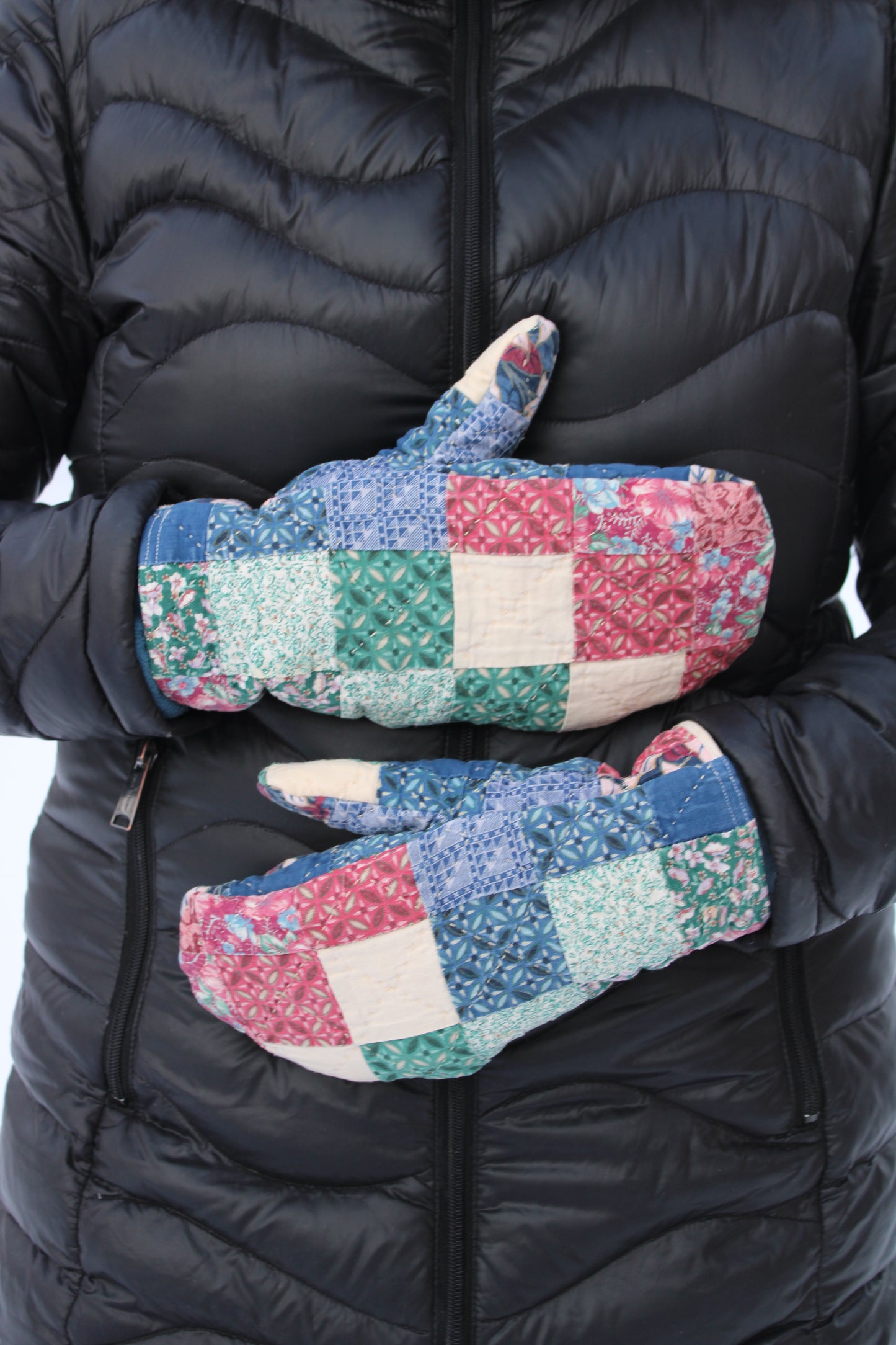 Vintage Patchwork Quilt Mittens #9