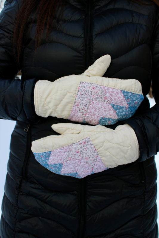 Vintage Patchwork Quilt Mittens #12