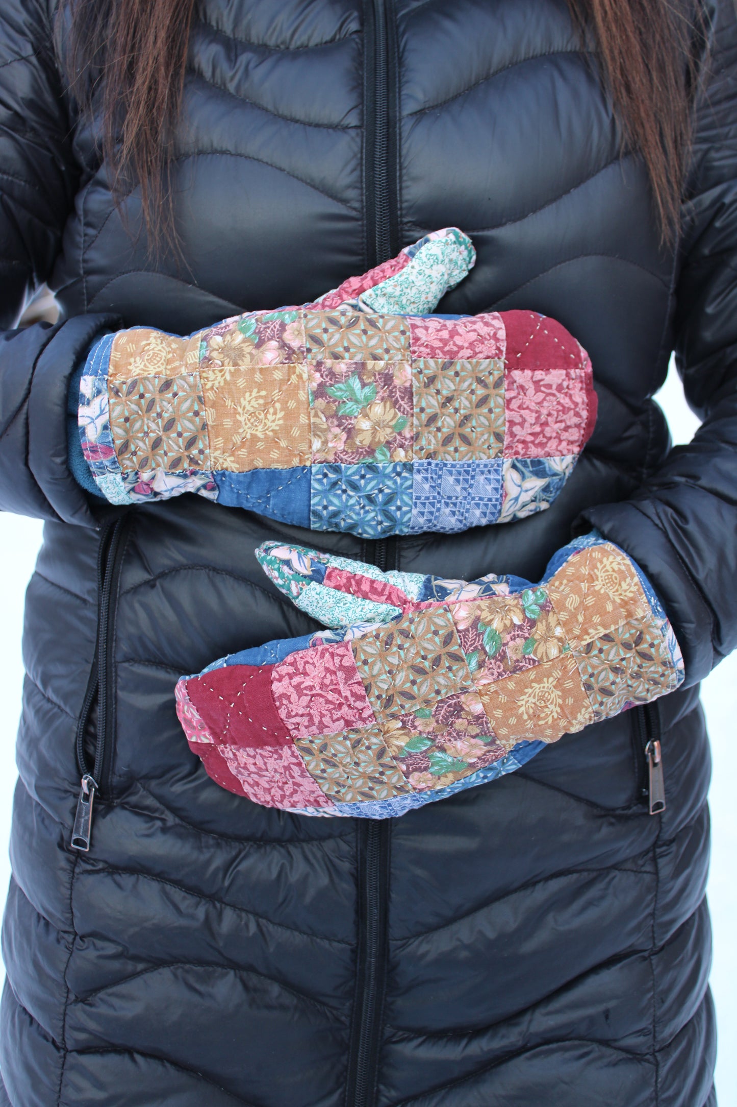 Vintage Patchwork Quilt Mittens #14