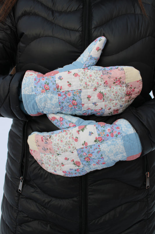 Vintage Patchwork Quilt Mittens #15
