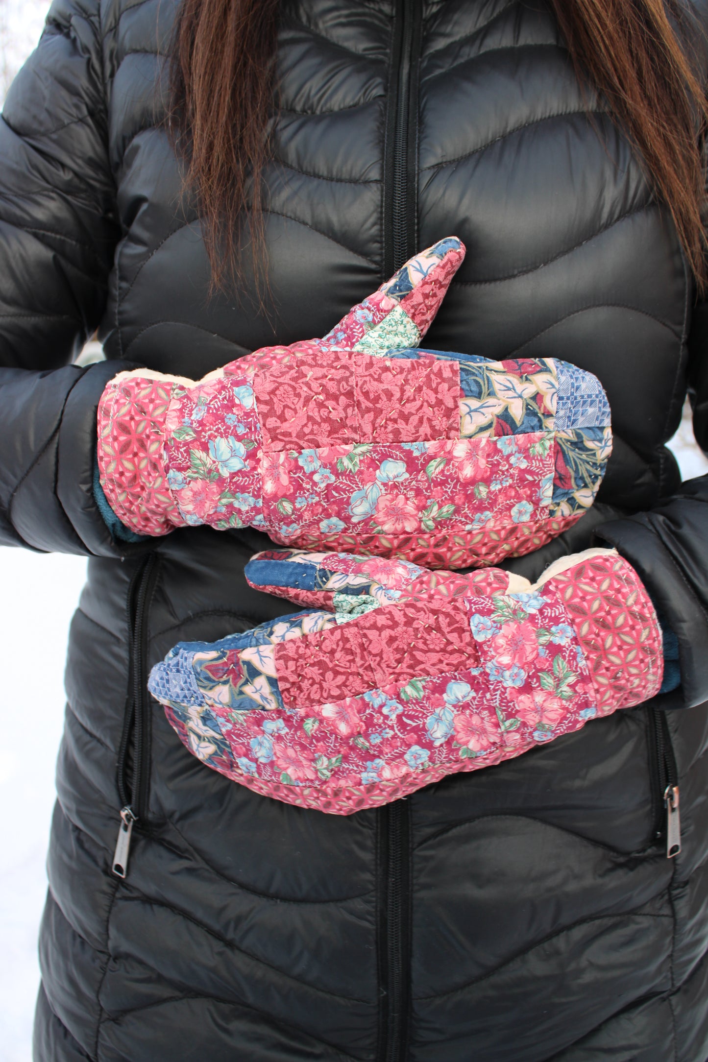 Vintage Patchwork Quilt Mittens #18