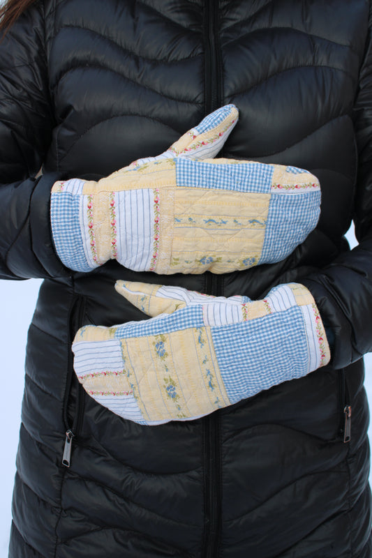 Vintage Patchwork Quilt Mittens #19