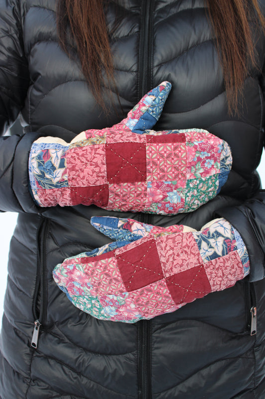 Vintage Patchwork Quilt Mittens #20