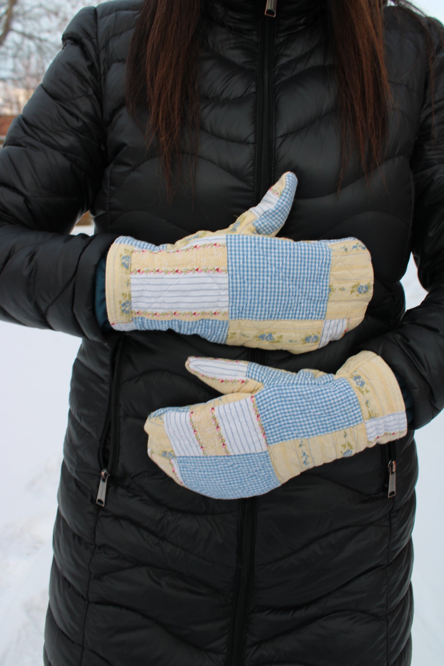 Vintage Patchwork Quilt Mittens #24
