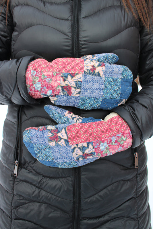Vintage Patchwork Quilt Mittens #25