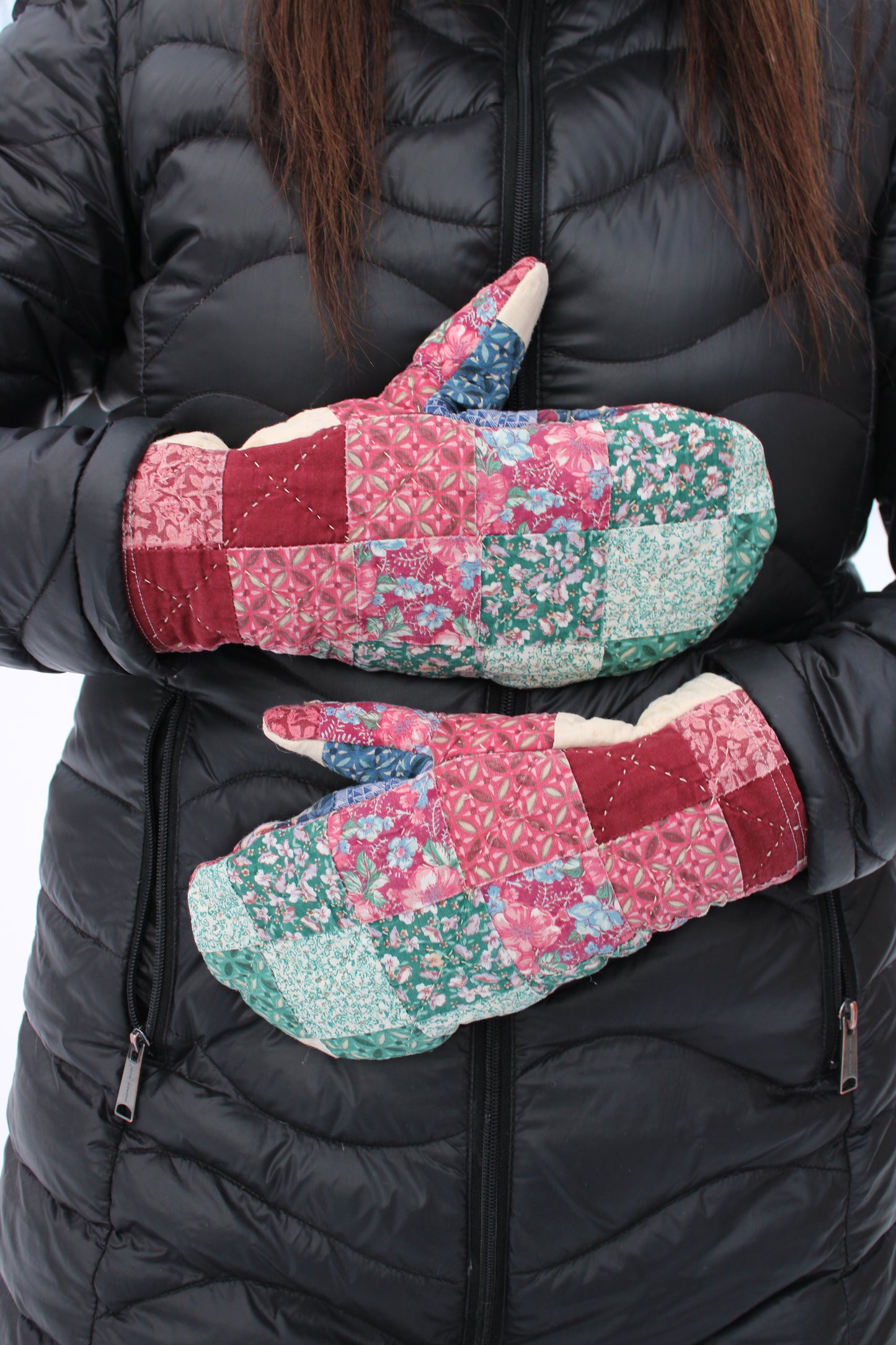 Vintage Patchwork Quilt Mittens #29