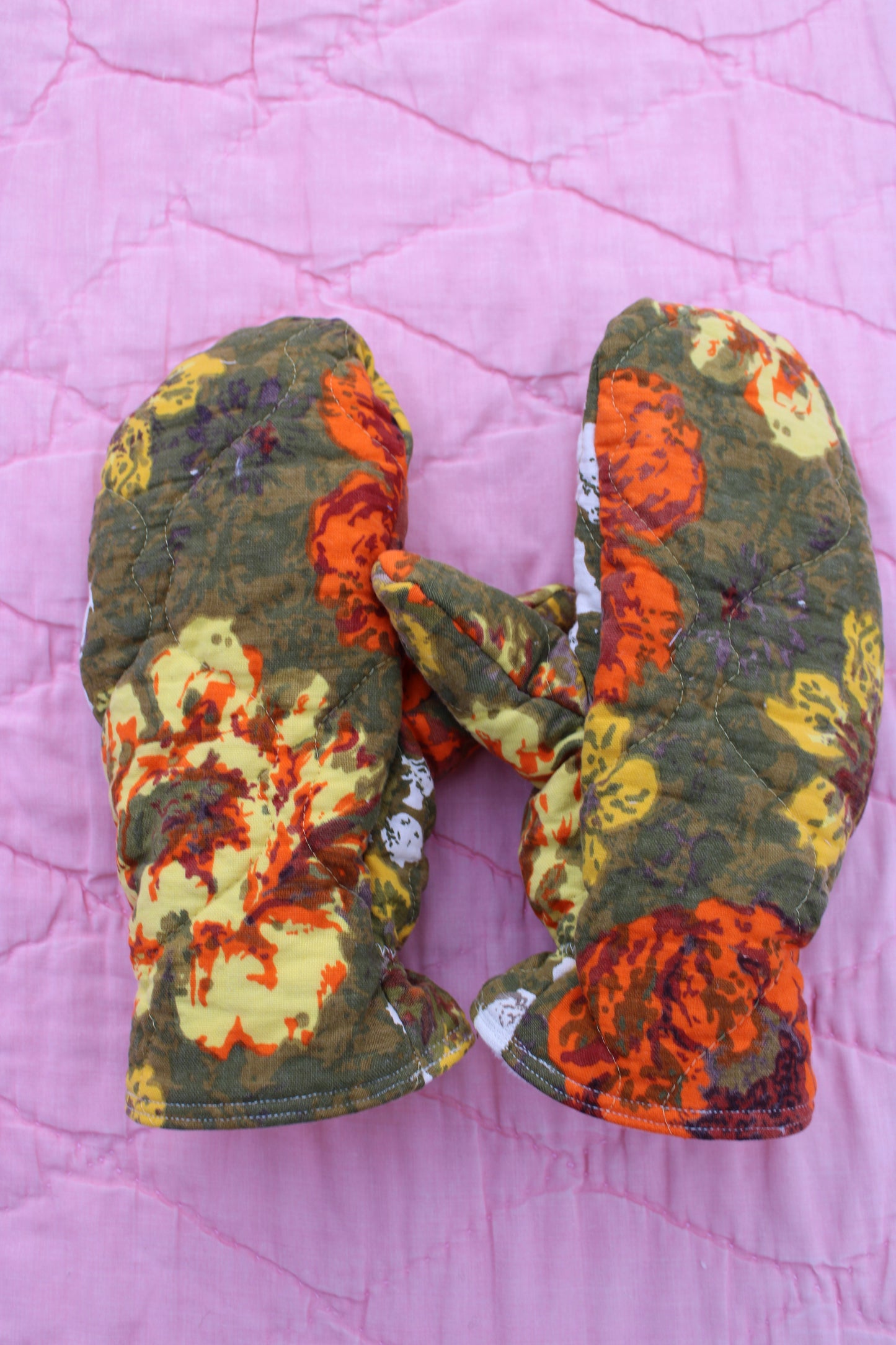 Vintage Patchwork Quilt Mittens #32